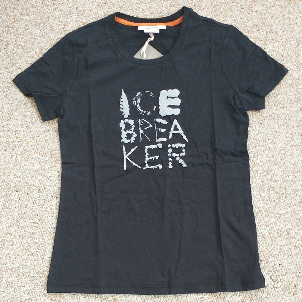 NWT Icebreaker TENCEL®-Cotton Natural Logo T-Shirt - Short Sleeve Small